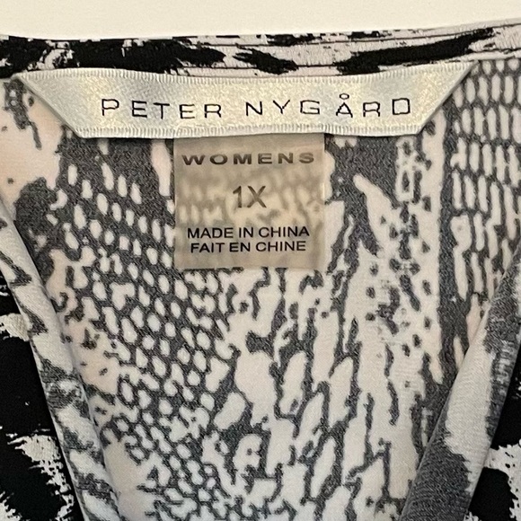 Peter Nygard Animal Print Wrap 3/4 Sleeve Dress Sz 1X - Picture 3 of 7